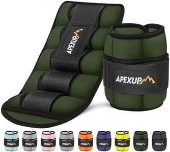 APEXUP 10lbs/Pair Adjustable Ankle Weights for Women and Men, Modularized Leg Weight Straps for Yoga, Walking, Running, Aerobics, Gym (Green)