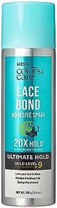 KISS Colors & Care Lace Bond Adhesive Spray Ultimate Hold 11.1 oz. - Adhesive for Lace Frontals, Sweat Proof, Water-Resistant, Fast Drying, Efficient Nozzle, Convenient, Super Secure for All Day