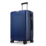 Hard Sided Luggage with Spinner Wheels,Expandable Suitcases with TSA Lock, Deep Blue, 28" Checked-Large……