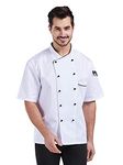 Nanxson Chef Jacket Chef Coat Men Women Professional Chef Uniform Black White Long &Short Sleeves -Pearl Button Workwear CFM0048