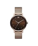 MVMT Analogue Quartz Watch for women with Rose gold colored Stainless Steel mesh bracelet - 28000217-D