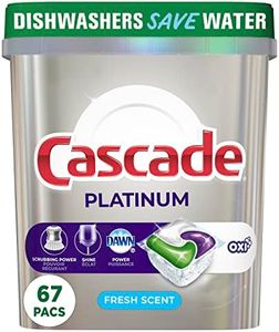 Cascade Platinum + Oxi Dishwasher Pods, Dishwasher Detergent, ActionPacs, 67 Count
