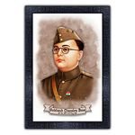 pnf Poster n Frames Shubhas Chandra Bose Photo Frame|Study, Living Room Wall|Acrylic Sheet|Motivational|Home Decor|Best Gifting Option(p-143,10 * 14inch,Multicolour)