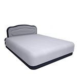 YAWN AIR Bed Deluxe - Self-Inflating Airbed with Custom Fitted Sheet Included - Great Guest Bed, Camping Mattress - Built-in Pump & Headboard - Available in UK Single, Double & King - King Size