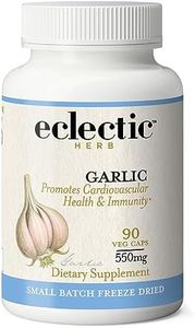 Eclectic Institute Raw Freeze-Dried Non-GMO Garlic | Antioxidants for Health, Helps Maintain Healthy Circulation | 90 CT