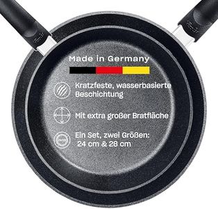 Fissler Adamant Comfort/Pfannen-Set 2-teilig (24 cm + 28 cm) – kratzfeste Aluminium-Bratpfannen mit Antihaft-Beschichtung, Made in Germany - Induktion