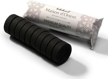 Charcoal Briquettes for Incense (Quick Light Bakhoor Coal). Bamboo Charcoal for Bakhoor Incense, Frankincense and Resin Incense Burner. Small Charcoal Tablets for Incense - Single Roll (10 Discs)