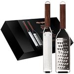 Microplane Kitchen Grater Set (Zester & Extra coarse) for Citrus Fruits, Hard Cheese, Nutmeg, Potato, Zucchini and Carrot with Stainless Steel Blades - Made in USA