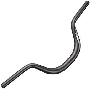 Boenoea Bike Riser Handlebar 25.4/31.8mm Length 620mm Aluminum Alloy Riser Bar(50mm 90mm 120mm), Black