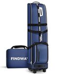 Findway Golf Travel Bag with Wheels [Upgraded], Heavy Duty Oxford Wear-Resistant Waterproof Travel Bag Case with Removable Pad, Premium Golf Flight Bag to Protect Clubs for Airline