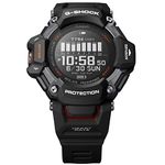 Casio Men's G-Shock Move GBD-H2000 Series, Multisport (Run, Bike, Swim, Gym Workout), GPS + Heart Rate Watch, Quartz Solar Assisted Black and Red Watch with Black Resin Strap, Black and Orange,, Black