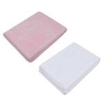 Baby Blanket, 2 Pack of Waffle Fleece Baby Wraps, Baby Boys & Girls Blanket, Baby Wrap, Pink/White