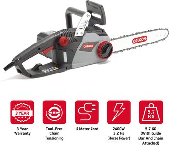 Oregon 16-Inch Electric Chainsaw – 2400W Powerful Cutting Tool