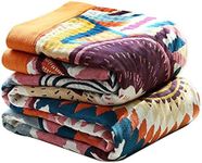 MSGKV Boho Throw Blanket 100% Cotto