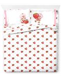 Jay Franco Strawberry Shortcake Full Size Sheet Set - Super Soft Kids 4 Piece Bedding Set - Microfiber Sheets Includes Reversible Pillow Covers