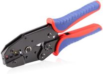 HKS Crimping Tool For Insulated Electrical Connectors - Ratcheting Wire Crimpers - AWG 22-10 (0.5-6.0mm²) - Ratchet Terminal Crimper - Electrical Crimping Tool