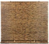 Radiance Cord Free Bamboo Shades - Roll-Up Shades for Porch, Patio & Interior Windows - Bamboo Shades for Indoor & Outdoor - Cocoa - 60" W x 72" L - (3370760E)