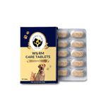 FUR BALL STORY Worm Care Deworming Tablets for Dogs & Cats | Supports Gut Health & Digestion for Dogs & Cats Suitable for All Breeds, 10 Tablets