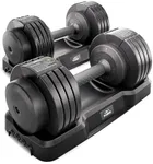 FLYBIRD Adjustable Dumbbell Set of 2, 5-IN-1 Fast Adjustable Weights Dumbbell Set for Home Gym Exercise & Fitness, Fast Change Weights with Anti-Slip Handle, Multiweight Options for Full Body Workout Suitable Men/Women(55LBx2)