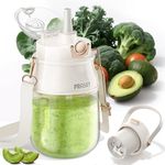 Portable Blender, Personal Blender for Shakes and Smoothies with 27oz Cup, Lid and Shoulder Strap, Type-C USB Rechargeable, Dishwasher Safe Parts, BPA free,Juicer for Gym/Travel/Home (Creamy White)