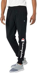 Champion, Powerblend, Fleece Joggers, Sweatpants for Men (Reg. Or Big & Tall), Black Script, Medium