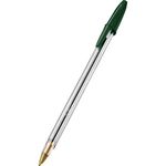 Bic Cristal Medium Smudge-free Ballpoint Pen, 1.0mm Tip Line, Green, Ideal for Office and School, Pack of 50