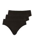 Jockey Cotton+ Brief 3Pack, Black, M