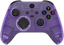 eXtremeRate Clear Atomic Purple Replacement Part Faceplate, Housing Shell Case for Xbox Series S & Xbox Series X Controller Accessories - Controller NOT Included