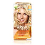 Garnier Belle Color Permanent Hair Dye, 110 Extra Light Natural Blonde, 100% Grey Coverage, Enriched with Argan Oil and Wheat Germ Oils - 1 Application, Packaging may vary