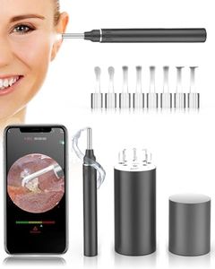 Ear Wax Removal Tool, Ear Cleaner Wax Removal Kit HD Ear Camera, Wireless Earwax Otoscope Camera with Led Light, Smart Ear Scope Tools Wifi Ear Cleaning Kits for Iphone, iPad&Android Smart Phones