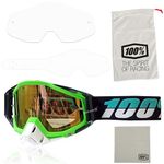 OBEROI'S TRADERS Motorcycle Dirt Bike Goggles I ATV Motocross Offroad MX Racing Riding OTG Goggles | Protective Eyewear Safety Glasses for Ski, Snowboarding, Cycling & Outdoor Sports (PARROT GREEN)