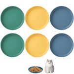 6 PCS Cat Bowls Cat Plate Cat Food Bowl Cat Food Dish Shallow Pet Bowls Kitten Food Bowl Cat Food Plate for Cats Fatigue Free Cat Feeding Bowls for Kittens and Small Animals Flat Cat Bowl