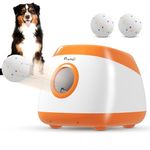 PawHut Automatic Dog Ball Launcher for Large Medium Dogs, Upgraded 26-59-79ft Outdoor Ball Launcher with 3 * 2.5inch ETPU Balls Play Toys, Interactive Dog Toys for Indoor Outdoor