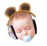 Baby Ear Protection Ear Muffs for 3 Months to 2+ Years Noise Reduction Hearing Protection for Infant and Toddlers with Bear Ear. (Brown)