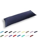 Gyulin 100% Cotton 300 Thread Count Envelope Style 4ft Body Pillow Cover Pillowcase Pillow Protector Cushion Cover Non Zippered Only Cover No Insert 20" x 48" /51cm X 122cm Navy Blue