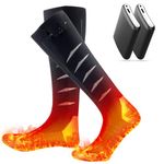 THEKUKU Electric Heated Socks for Men Women 8000mAh Rechargeable Battery Heated Socks 4 Heating Levels for Hunting, Camping, Hiking, Walking, Fishing, Cycling, Outdoor Work