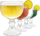 Chefcaptain Margarita Glass Schooner - Set Of 4 JUMBO SIZE 26.5OZ XL Goblet Crystal Style ZERO LEAD Shrimp Cocktail, Coronaritas, Margaritas 4 PACK (XL 26.5 OZ)