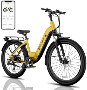 Luckeep Torque Sensor Electric Bike for Adults 28MPH 1200W Peak, 20AH-40AH Max 80-180Miles Dual Battery Cityrun Ebike, 26 Inch Step-Thru Fast E-Bike with APP,8-Speed & UL Commuter for Men Women