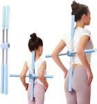 Yoga Cross Rod, Posture Correction Rod - Relieve Back Pain in Men and Women - Upper and Lower Back Stretchers and Straighteners -24.4-36.2in Stretching Rod - Neck Hump Corrector