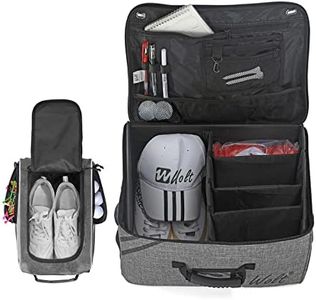 WOLT| Golf Trunk Organizer Storage - Waterproof Car Golf Locker Travel Storage Bag, Golf Shoe Bag for Travel- Zippered Shoes Carrier Bags with Ventilation & Double Outside Accessory Pocket