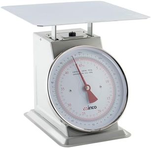 Winco Analog Receiving Scale with Dial, 100 Pound, 9"
