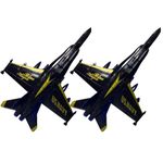 Magical Memories Collection Blue Angels Toy Planes,Set Of 2 Die Cast Airplanes Fighter Jet Toy,Great Model Planes With Pull Back Action,Toy Blue Angels Jets Model Plane,Navy Blue Airplane,7X5 - Kids