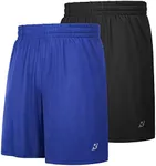 Roadbox Workout Shorts for Men Athletic Gym Running Basketball Quick Dry Short 7 Inch with Pockets for Fitness Sports 2 Pack
