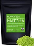 Organic Matcha Green Tea Powder - Culinary Grade USDA Certified - Green Superfood For Smoothies Lattes and Baking - Borovela 100g 3.5oz