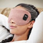 Heated Eye Masks for Dry Eyes, Cordless Warm Eye Compresses for Stye Relief, Heating Pad for Relief Eye Strain, Puffy, MGD, Electric Sleep Mask with 3 Temperature & 4 Time Control, Washable（Pink