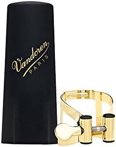 Vandoren MO Series Ligature and Cap for Soprano Saxophone Guilded, Gold