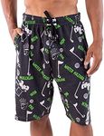 Lazy One Pajama Shorts for Men, Men's Pajama Bottoms, Sleepwear, Golfers, Large