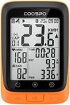 COOSPO BC107 Bike Computer Wireless GPS, Automatic Signal Acquisition Time Adjustment, Waterproof IP67 | Bluetooth ANT+| 2.4 Inch Automatic Backlight Bike Speedometer Suitable for All Bikes, Orange