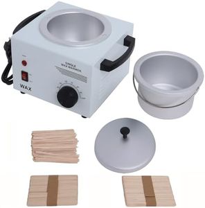 Single Electric Wax Heater Paraffin Warmer Machine Pots Waxing Hair Removal Removing Salon Hot SPA Body with Wood Craft Sticks