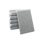 Elite Silver Scrubber Sponge, 6 Pack, Non Scratch, Sponges for Kitchen and Household Use, Made in USA (Regular)